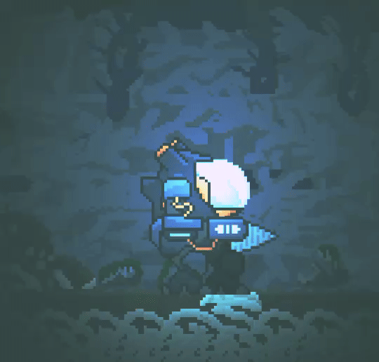 A puzzle in the Whalefall Zone requiring in and out of mech gameplay